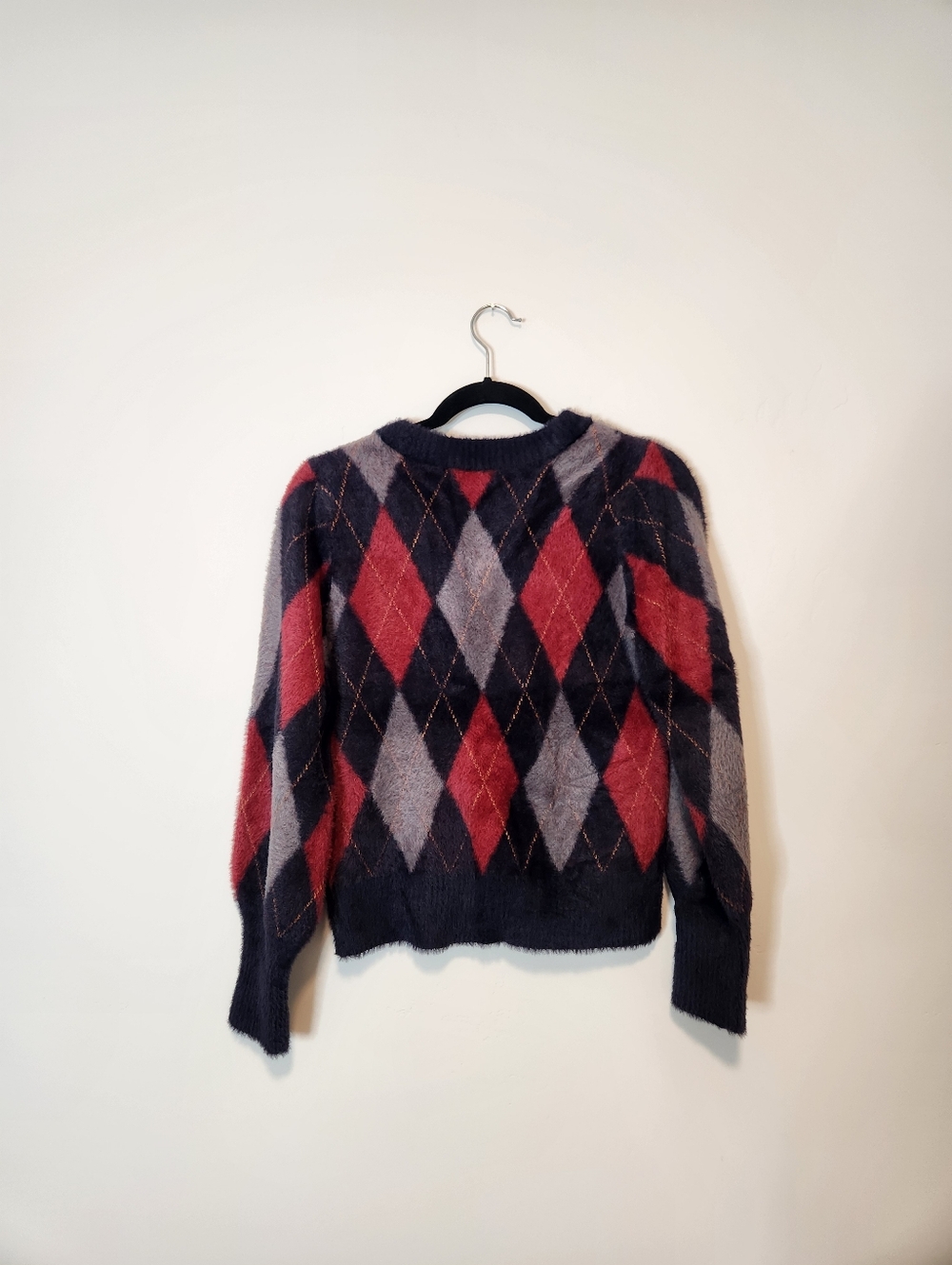 Evereve Lea Argyle Pullover Size Small - Picture 4 of 8
